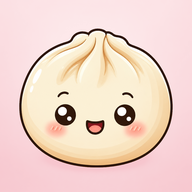 데굴냠 로고 — 떡볶이 마스코트